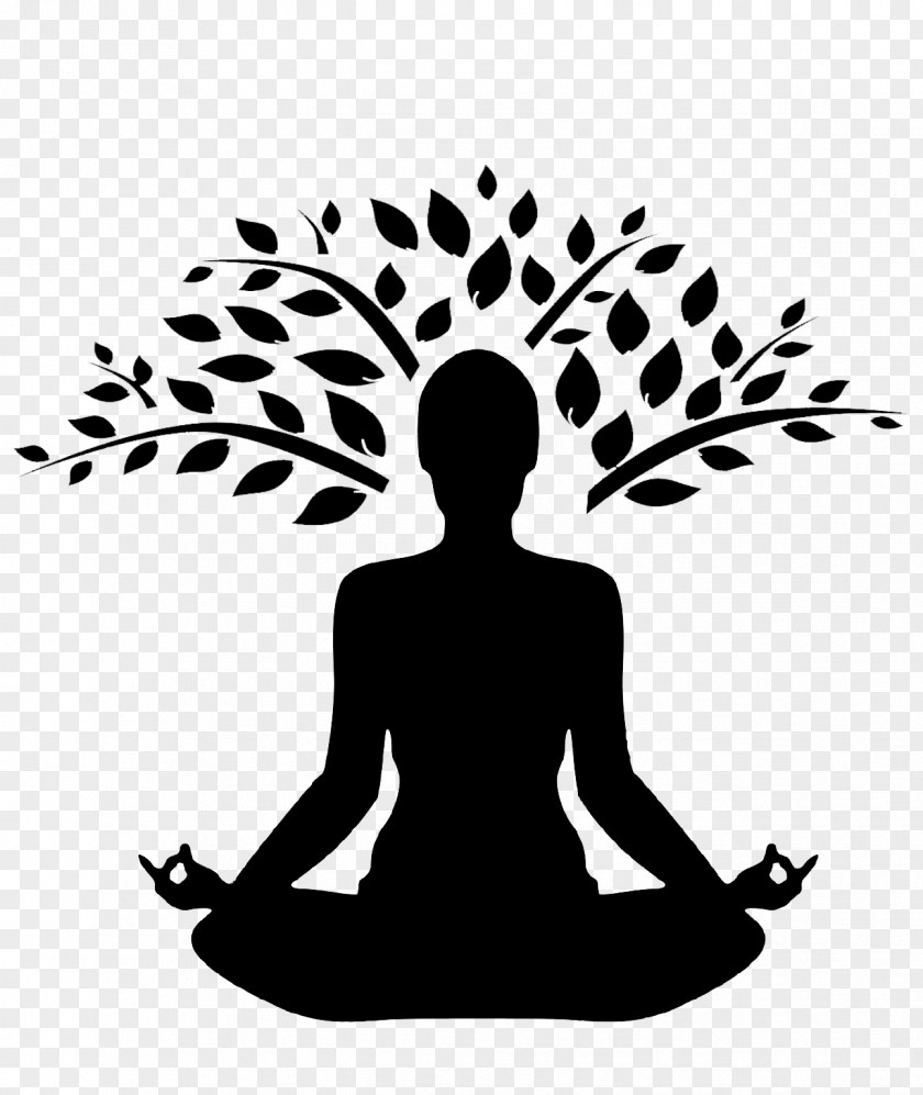 Yoga Vriksasana Silhouette PNG