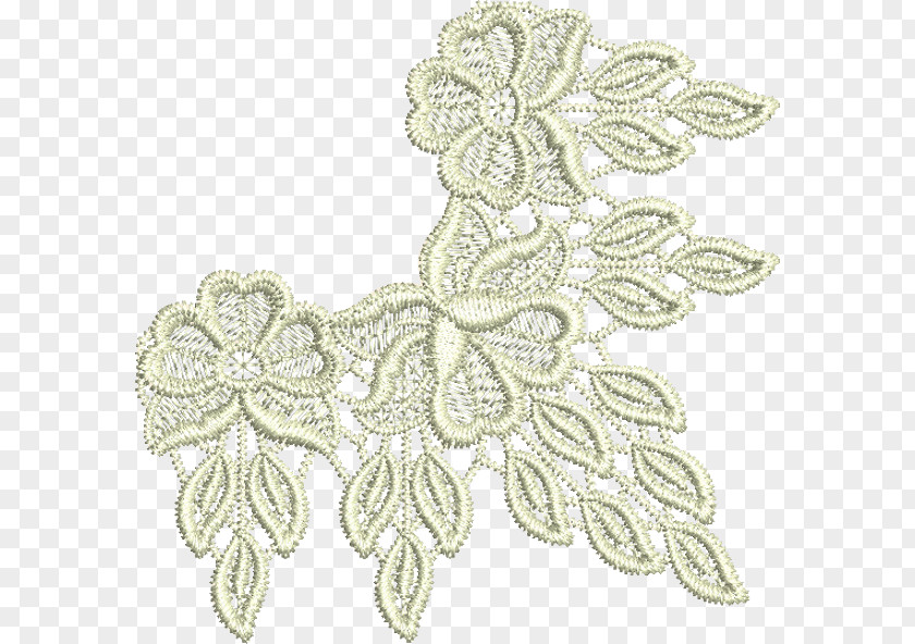 Lace Boarder Textile Embroidery Pattern PNG