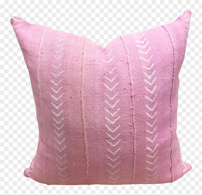Malian Mud Cloth Cushion Throw Pillows Pink M PNG