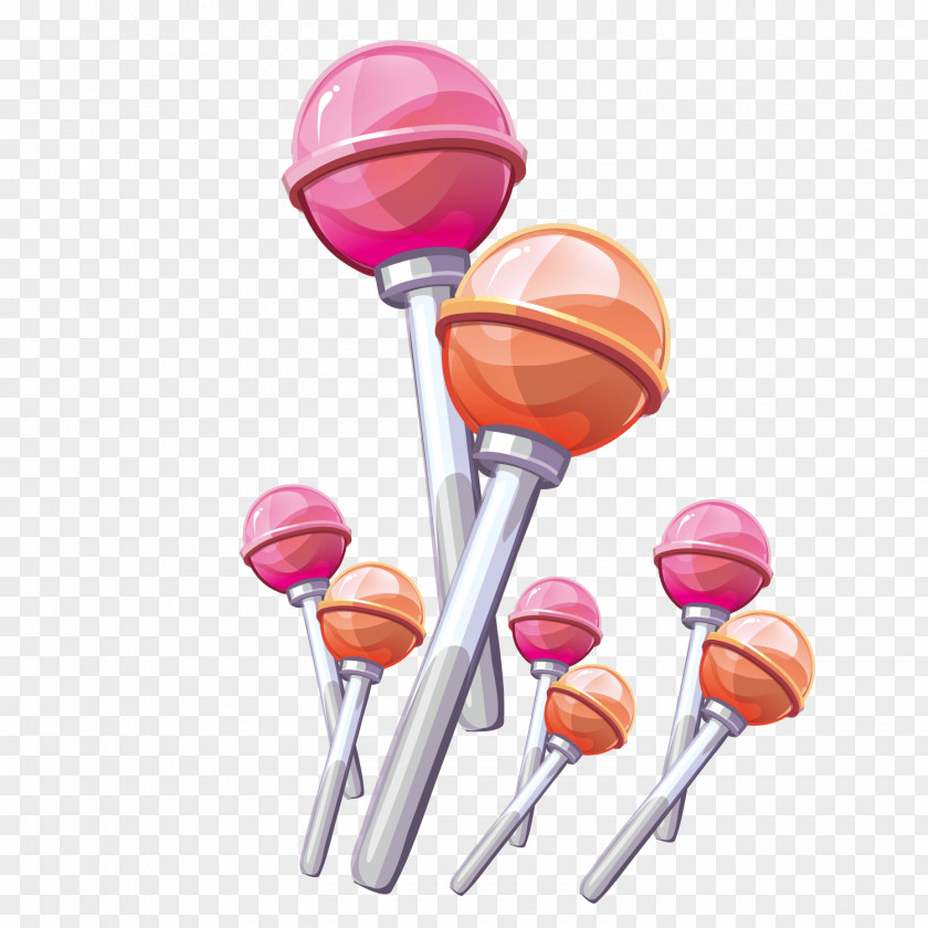 Red Lollipop Ice Cream Sugar Candy PNG
