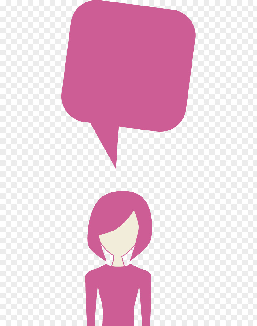 Woman Dialog Speech Balloon Drawing Icon PNG