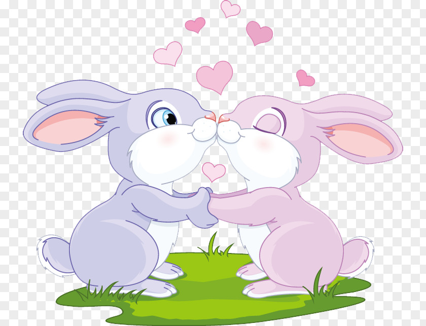 Cute Rabbit Cartoon Illustration PNG