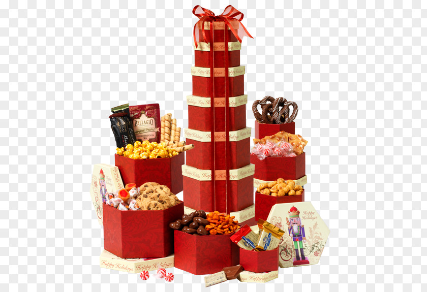 Gift Tower Food Baskets Christmas Decoration PNG