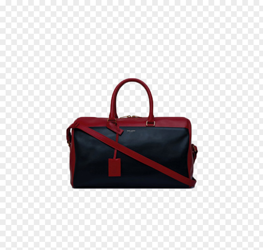 Red Wine Fight Black Leather Box Bag Handbag Baggage Hand Luggage PNG