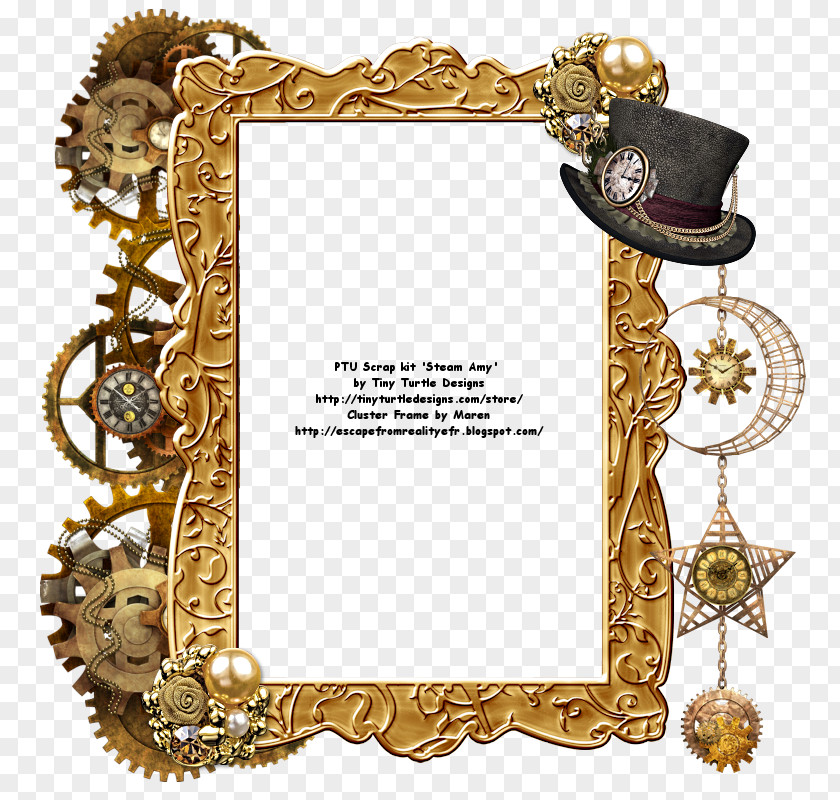 Steampunk Border Picture Frames Work Of Art Reality PNG
