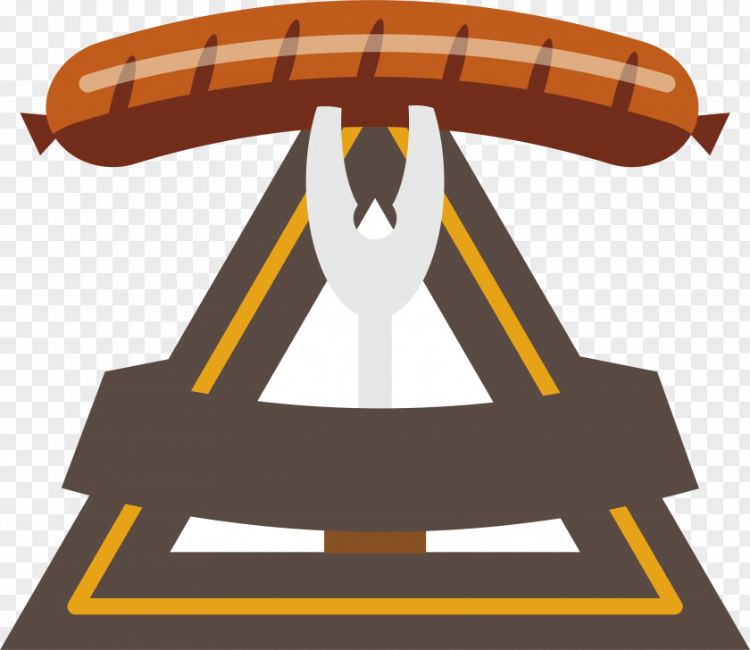 Triangle Fork Sausage Breakfast Clip Art PNG