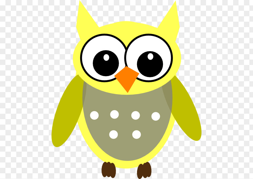 Yellow Baby Tawny Owl Clip Art PNG