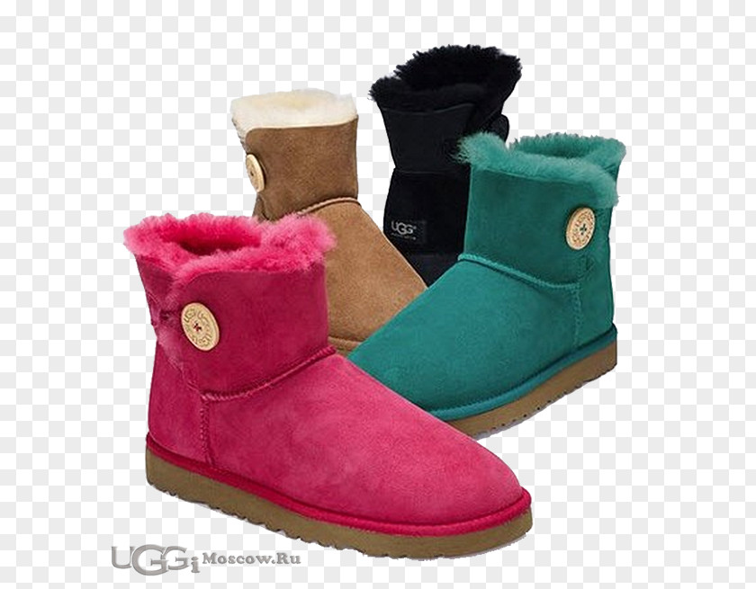 Boot Snow Shoe Ugg Boots Pink M PNG
