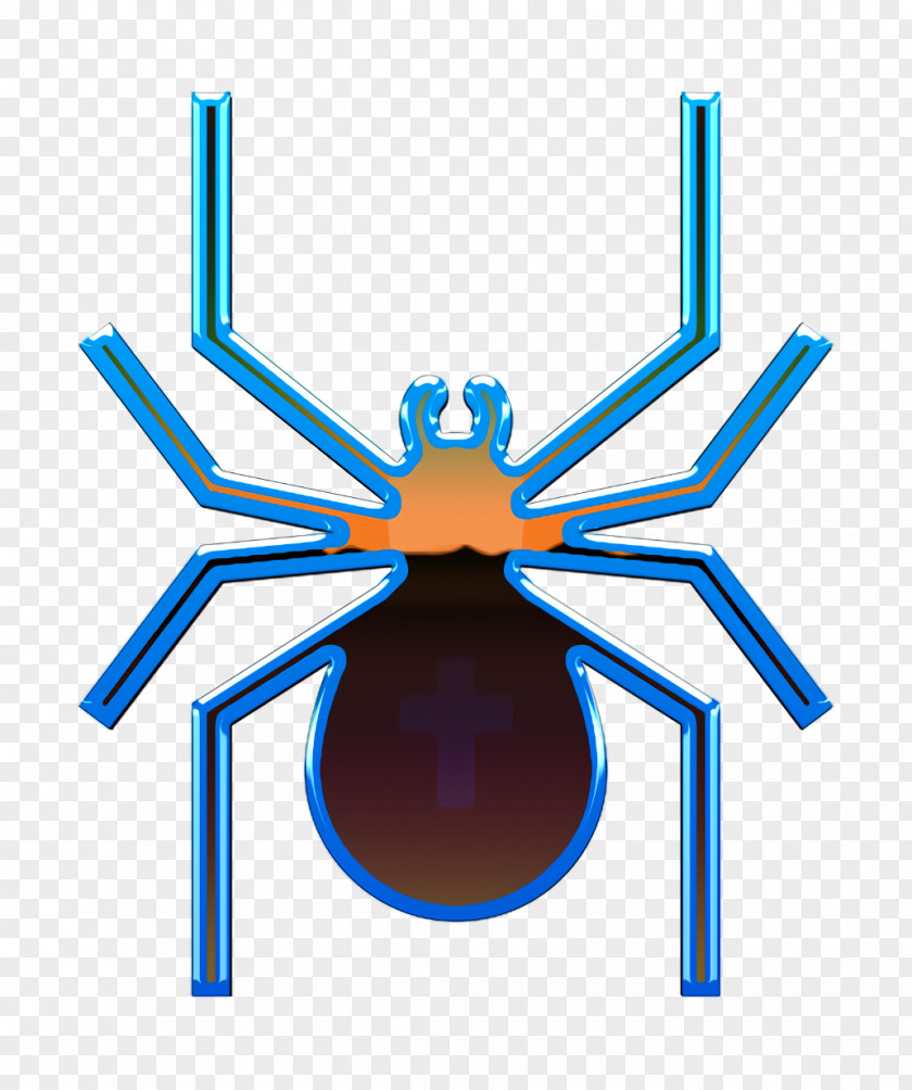 Spider Pest Cross Icon Halloween Holyday PNG