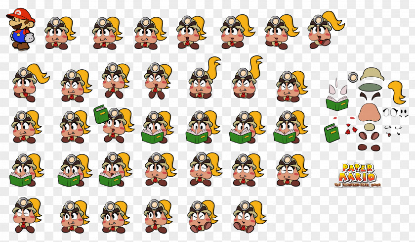 Sprite Paper Mario: Sticker Star Goombella Mario Role-playing Games PNG