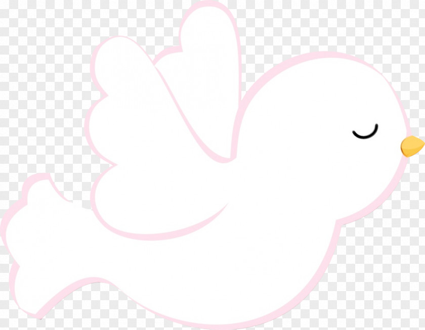 Wing Water Bird White Pink Cartoon Heart PNG