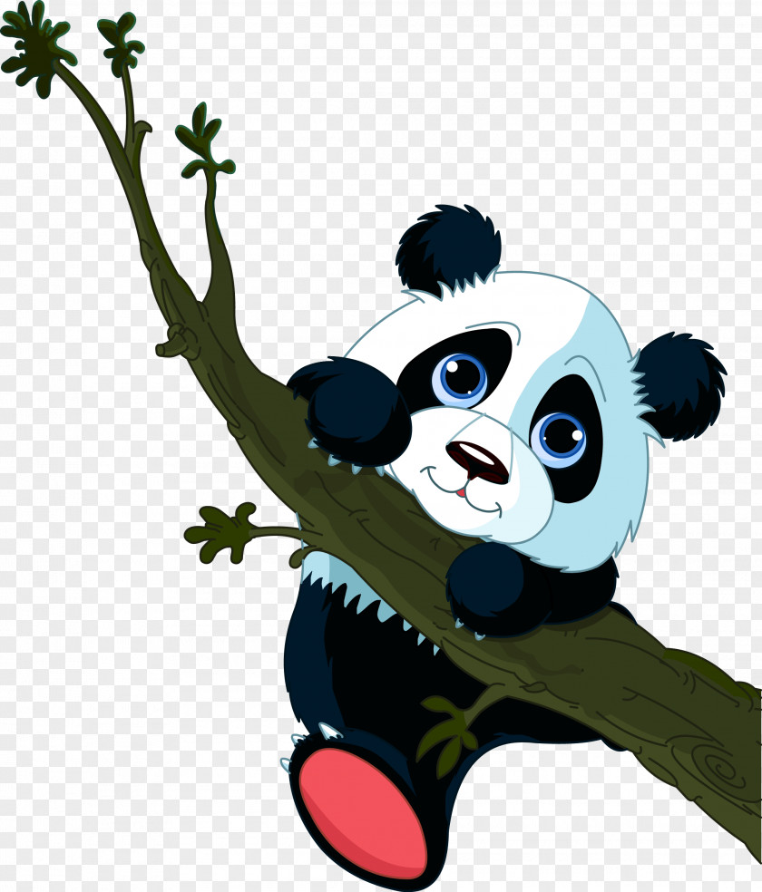 Panda Climbing A Tree Giant Cuteness Clip Art PNG