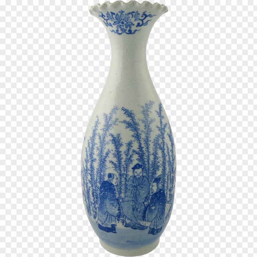 Porcelain Vase Blue And White Pottery Ceramic Cobalt PNG