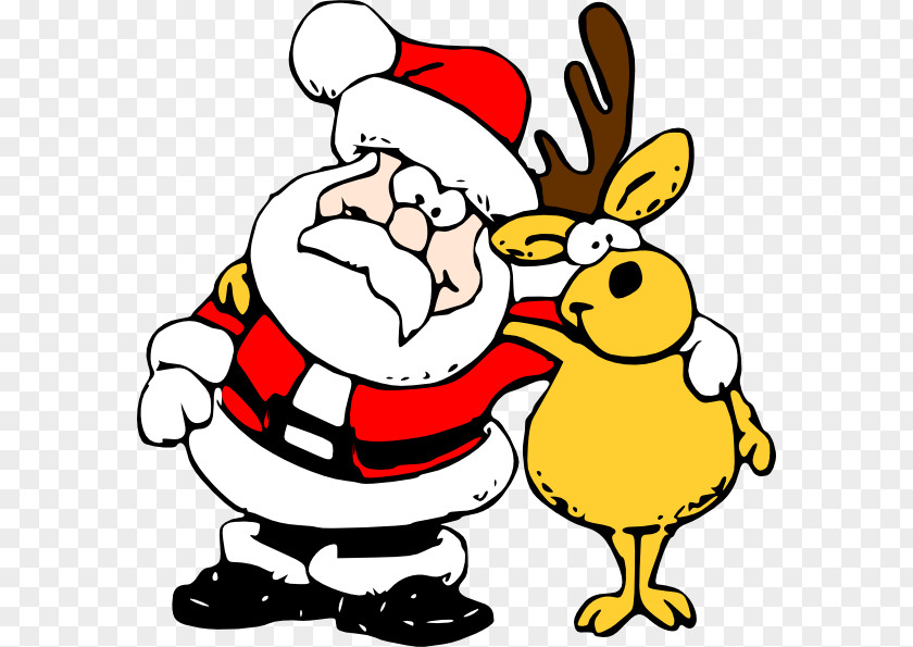 Santa Claus Reindeer Rudolph Clip Art PNG