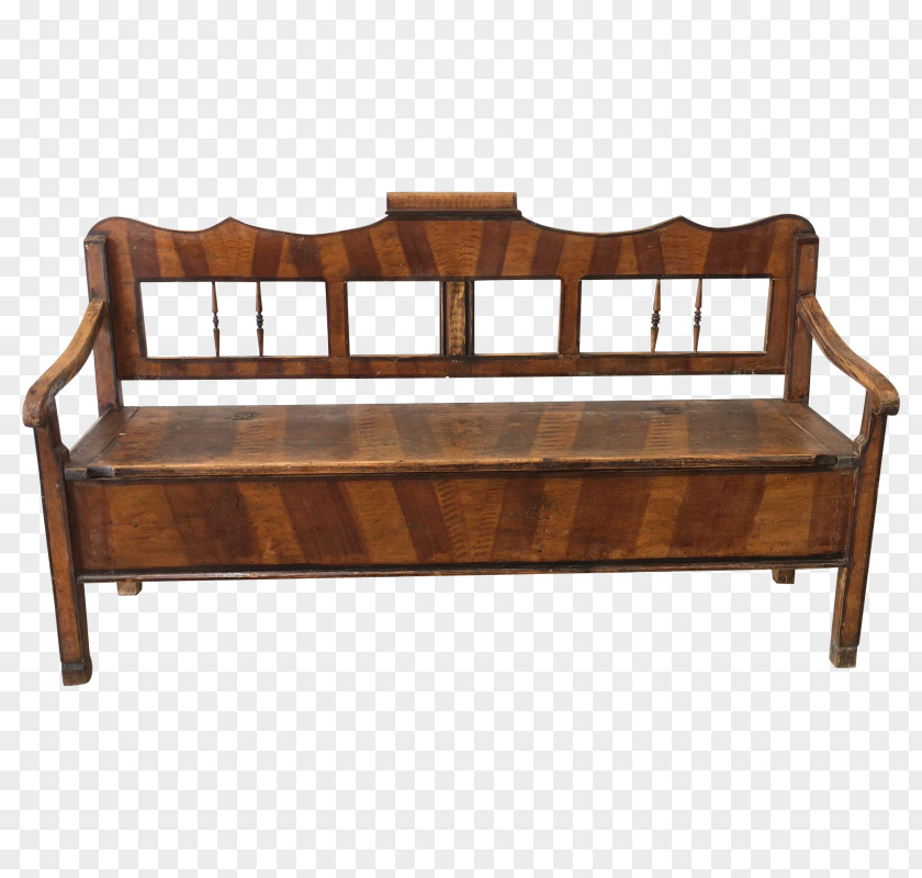 Antique Bench Seat Furniture Couch PNG