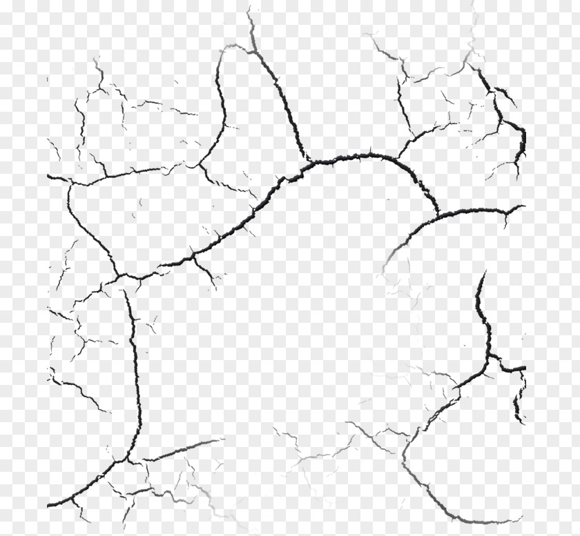 Crack Drawing Black And White Monochrome PNG