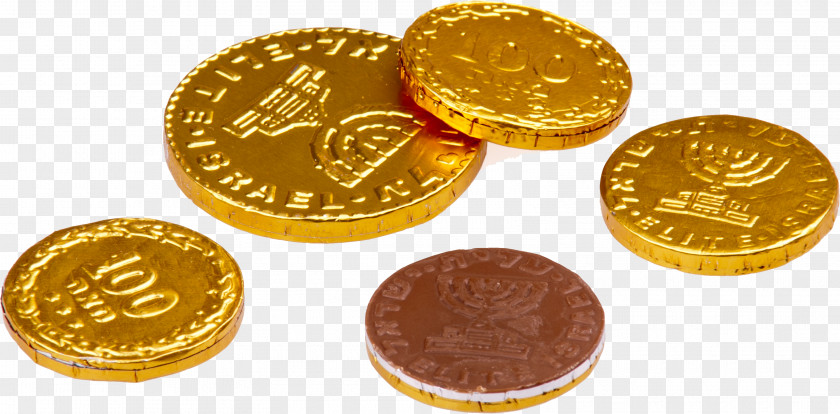 Gold Coins Image Hanukkah Gelt Chocolate Kosher Foods Jewish Cuisine PNG