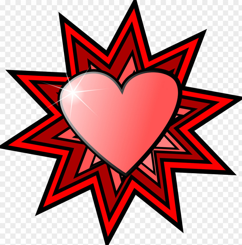 Red Star Heart Clip Art PNG