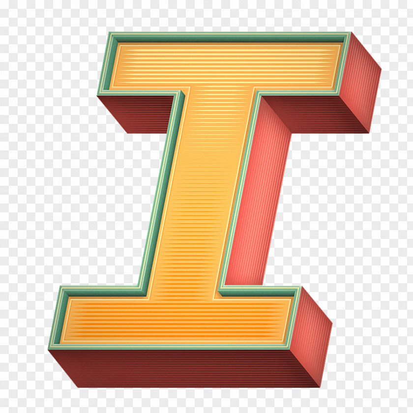 Three-dimensional Letters I Element Angle PNG