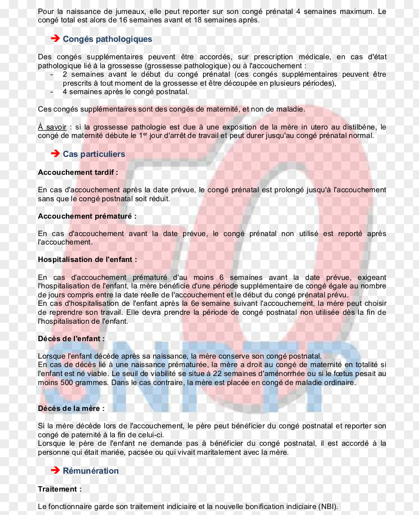 Document Congé De Maternité En France Leave Of Absence Prenatal Care Childbirth PNG