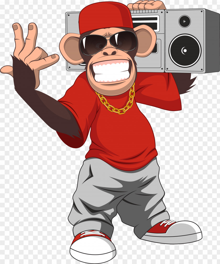Hip Hop Chimpanzee Gorilla T-shirt Ape Orangutan PNG