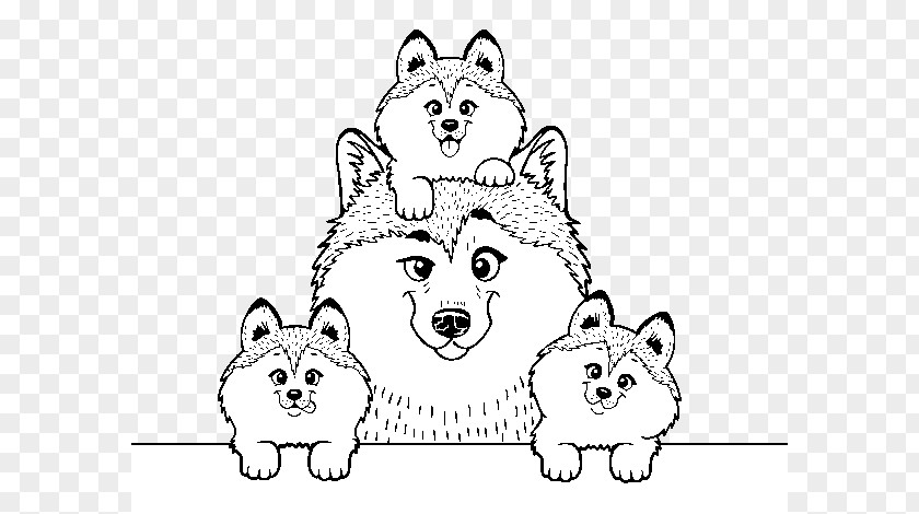 Puppy Siberian Husky Colouring Pages Alaskan Malamute PNG
