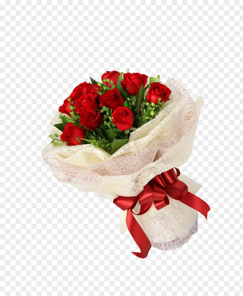 Bouquet Nosegay Beach Rose Red Flower Packaging And Labeling PNG