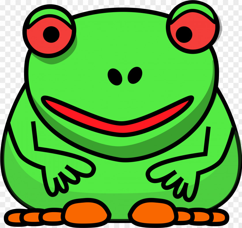 Bufo Smile Frog Cartoon PNG