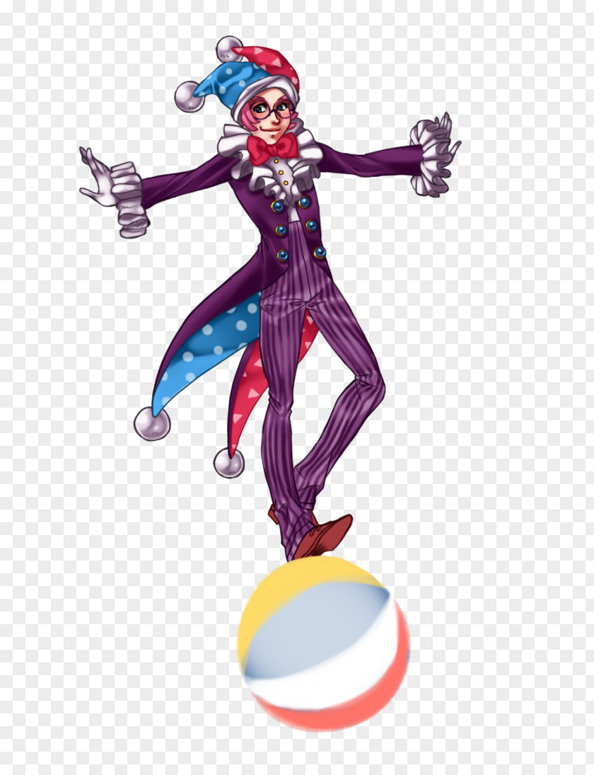 Clown Costume Design Cartoon Figurine PNG