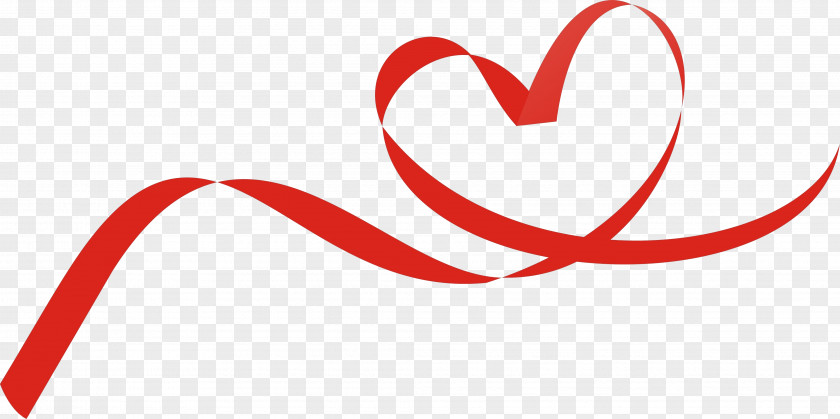 Red Ribbon Heart PNG