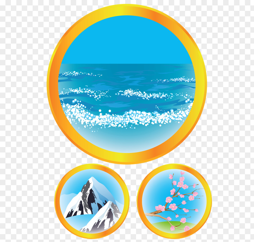 Seawater Tag Illustration PNG