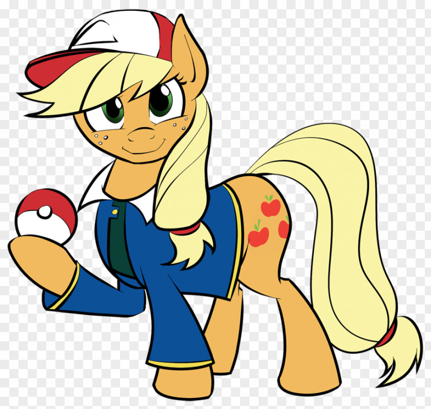 Ash Ketchum Applejack Pokémon Trainer Pony PNG
