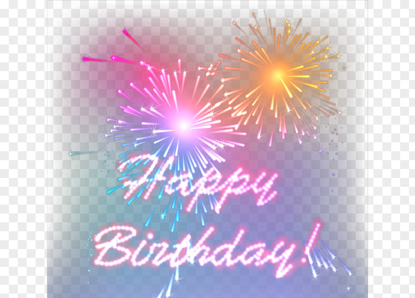 Fireworks Birthday Greeting Card Party Clip Art PNG