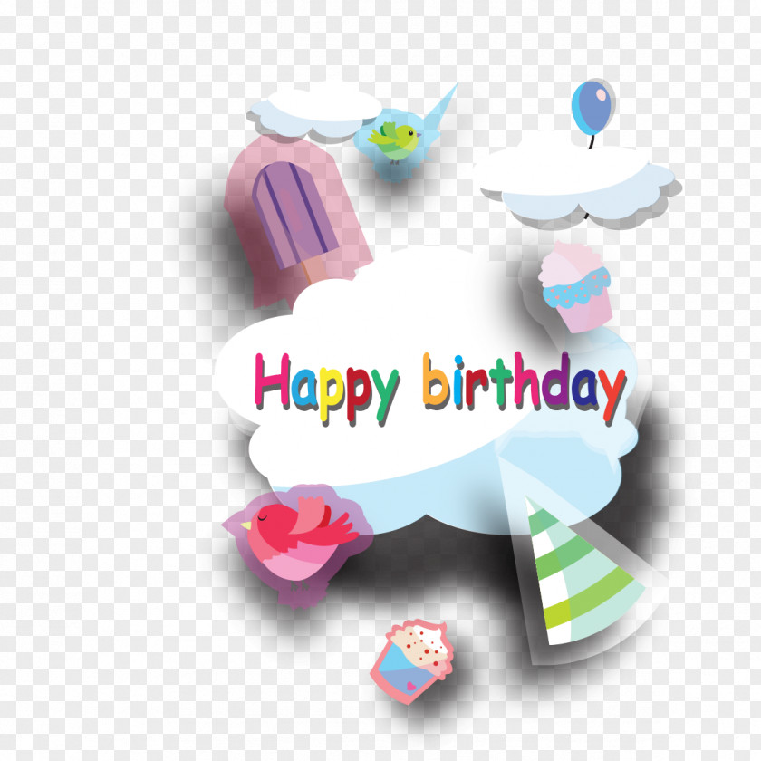 Happy Birthday Vector Material Cake To You Clip Art PNG