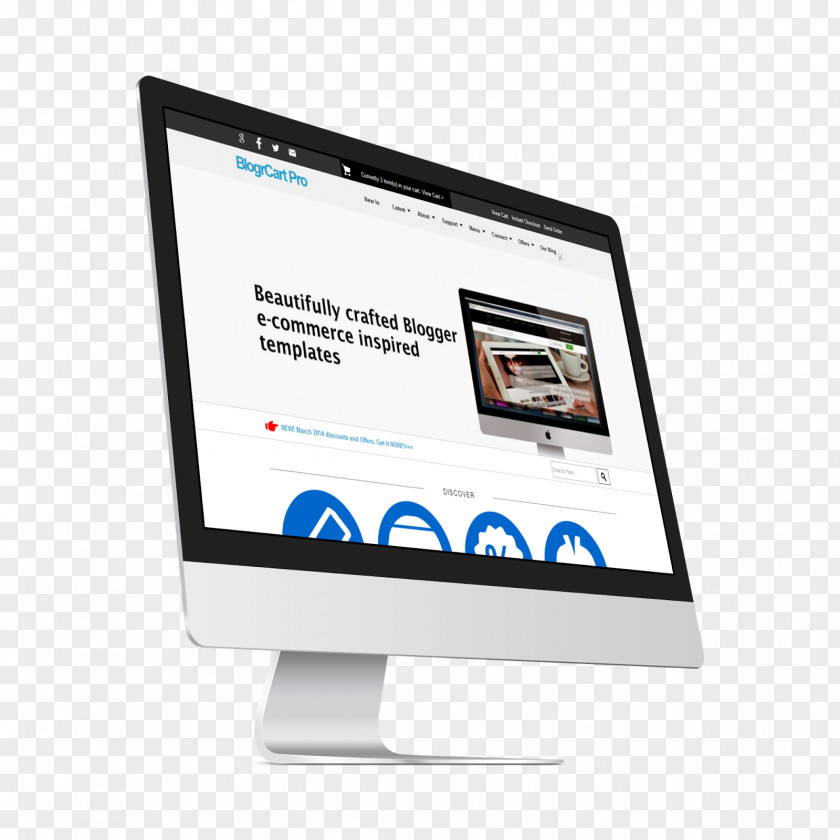 Imac Web Development Responsive Design Landing Page PNG