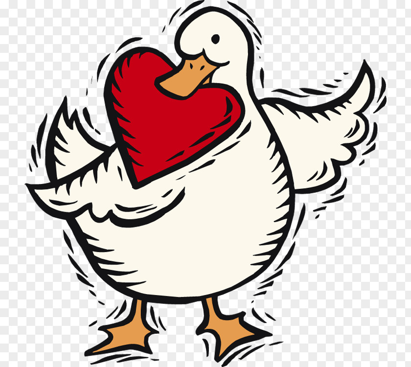 Cute Little Duck Domestic Goose Valentines Day Smiley Anser PNG
