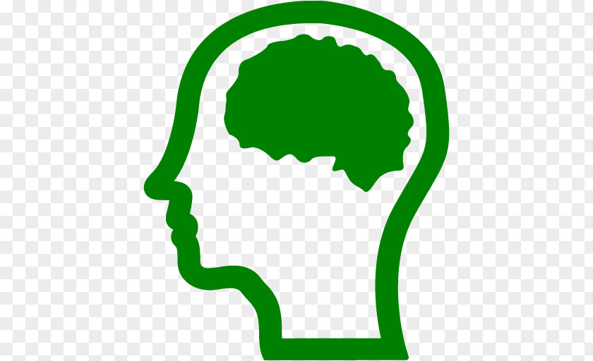 Green Brain Human Head Clip Art PNG