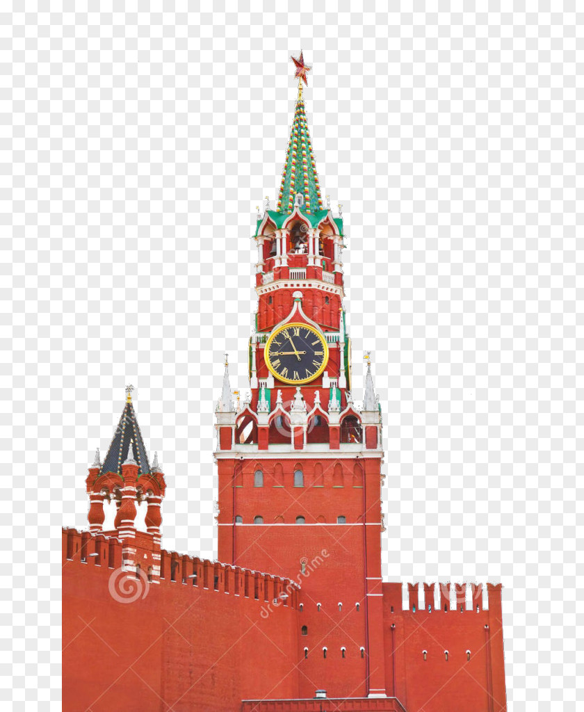 Kremlin Building Red Square Moscow Saint Basil's Cathedral Lenin's Mausoleum Spasskaya Tower PNG
