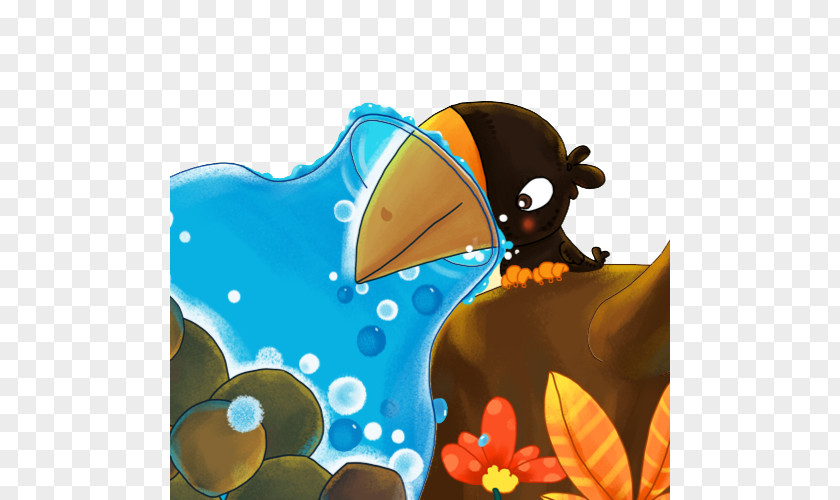 Raven Drinking Fairy Tale Crows Water Bottle The Crow And Pitcher App Store PNG