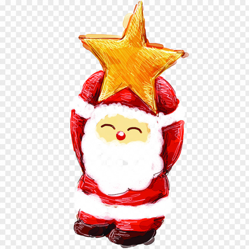 For Santa Claus Vector Illustration Stars PNG