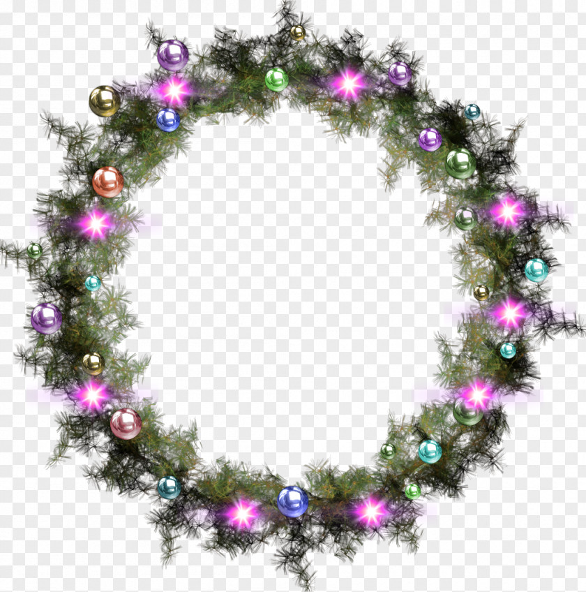 Garland Christmas Wreath Clip Art PNG