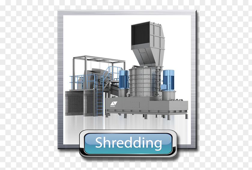 Shred Recycling Machine Engineering Industry Plastic PNG