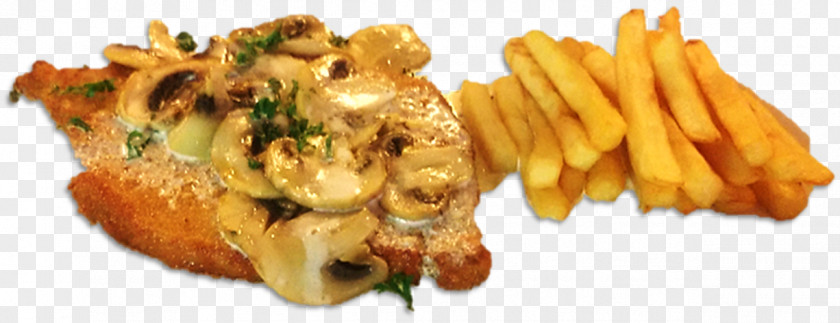 Chicken Schnitzel French Fries Hamburger Escalope PNG