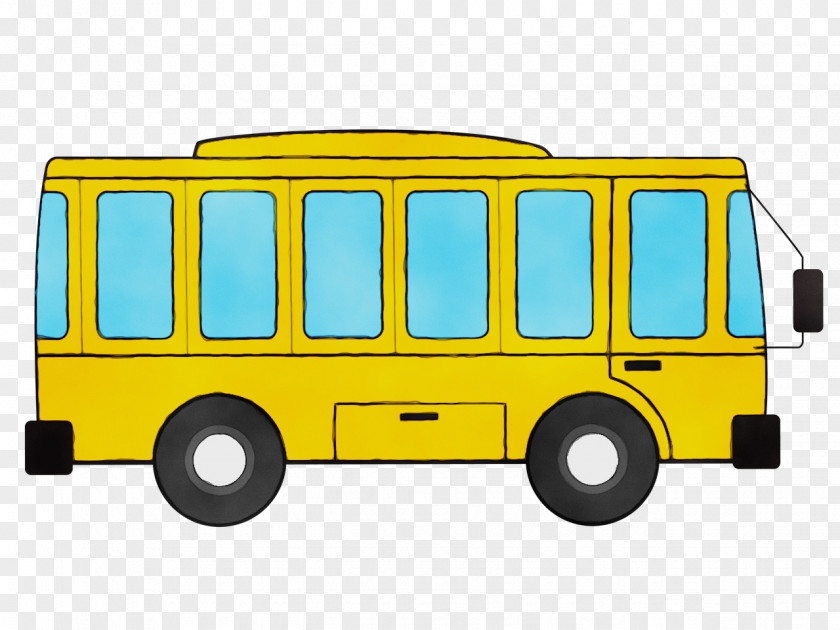 Public Transport Yellow Cartoon School Bus PNG