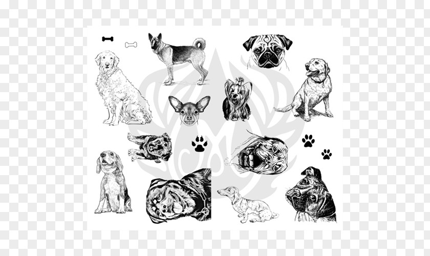 Design Screen Printing Dog Breed Ceramic Pattern PNG