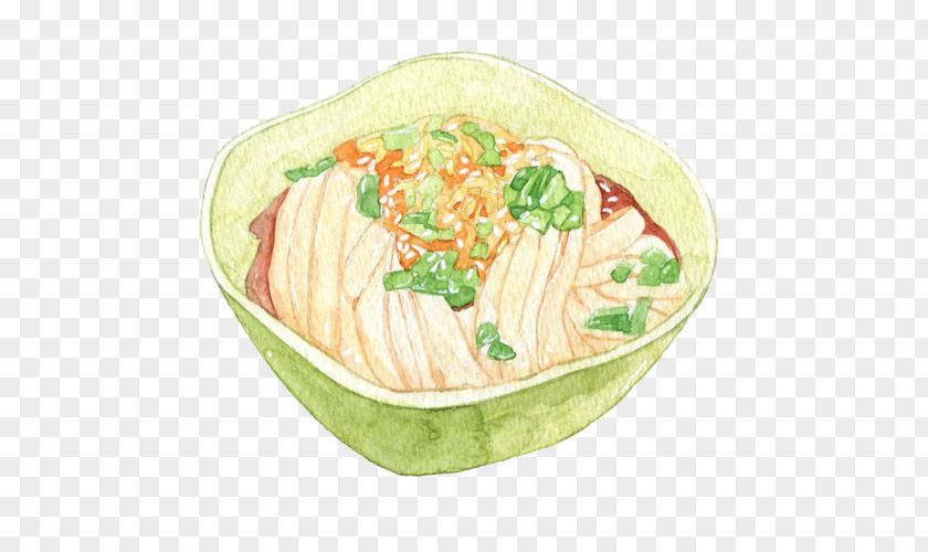 Fried Rice Noodles Hand Painting Material Picture Vermicelli Mixian Food Illustration PNG