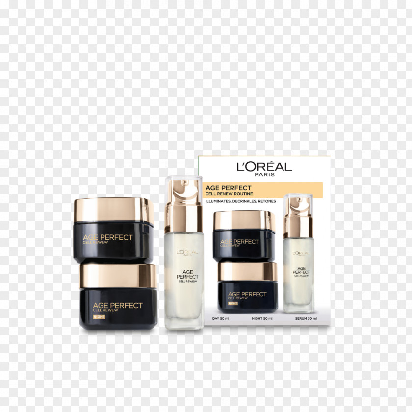 Perfume L'Oréal Age Perfect Cell Renew Day Cream Golden Serum Renewal Night PNG