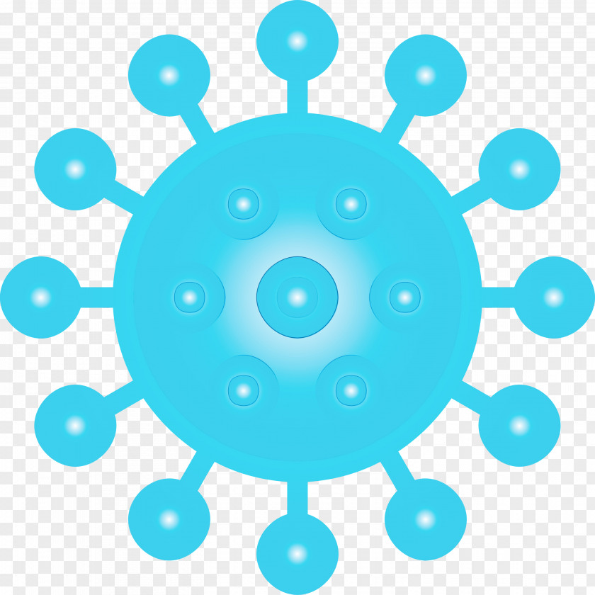 Aqua Blue Turquoise Circle Pattern PNG
