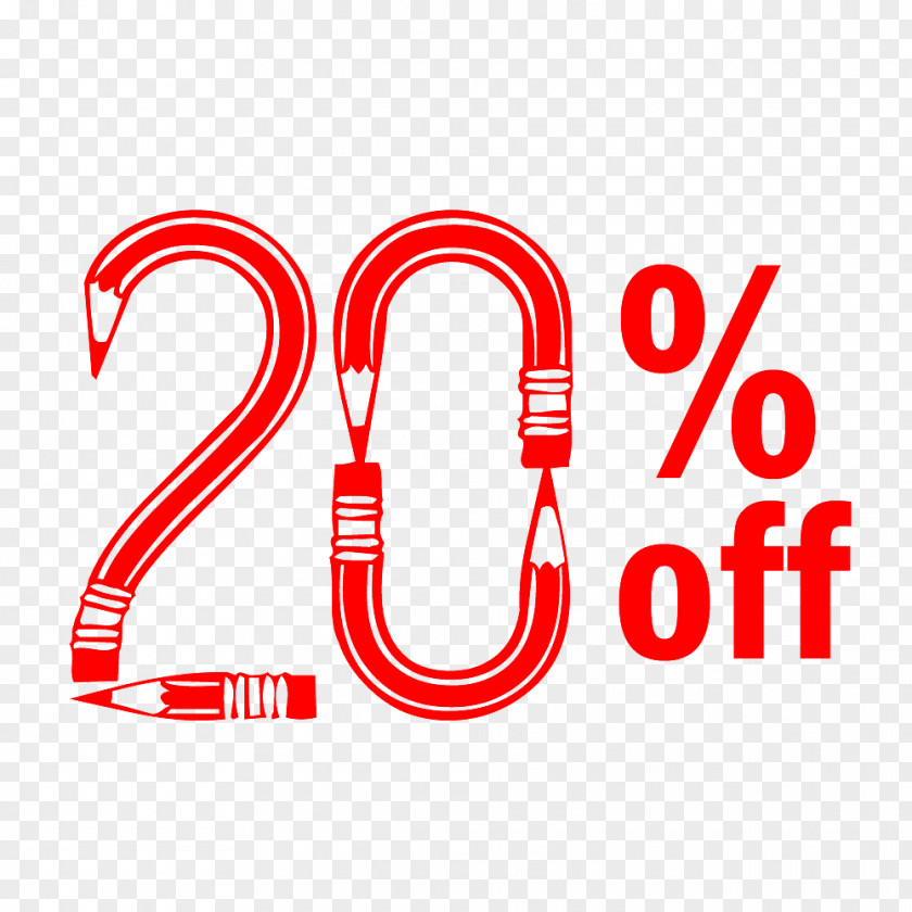 Back To School 20% Off Discount Tag. PNG