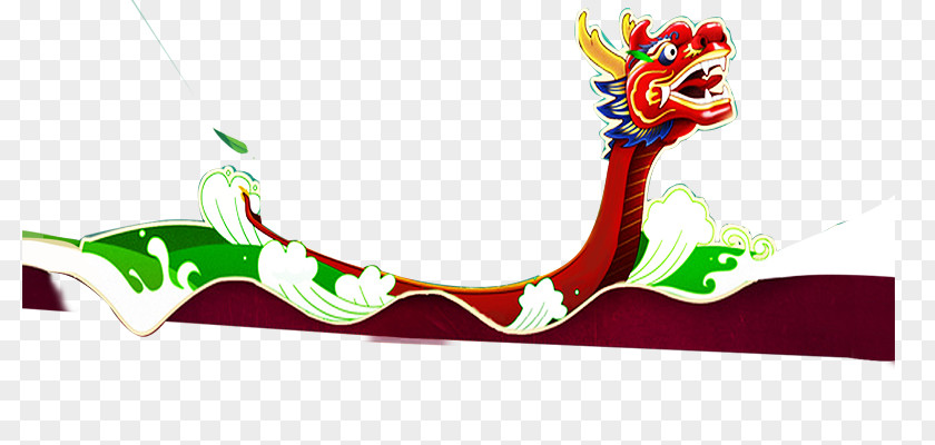 Cartoon Dragon Zongzi Boat Festival Bateau-dragon Clip Art PNG